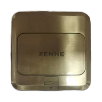 ZENHE Toma de Corriente de Suelo Empotrada de Cobre con Tapa Abatible, Apertura Manual, Impermeable, Toma Oculta, 220V IP65