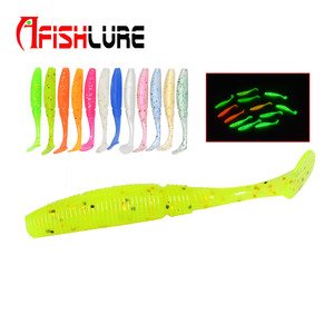 T coda luminosa esche morbide esche Silicone 50mm 75mm merci <span class=keywords><strong>per</strong></span> la pesca <span class=keywords><strong>mare</strong></span> Wobblers attrezzatura artificiale - Product Image 2