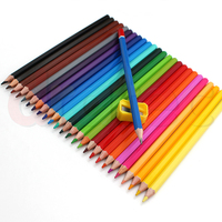 Boîte de crayons de couleur personnalisés bon marché ensemble de crayons à dessin 24 couleurs pour l'école des enfants avec logo
