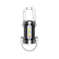 Lampe torche LED de poche rechargeable portable 300 lumens avec lumière latérale, étanche IP65, format porte-clés EDC