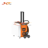 Machine de nettoyage laser à fibre pulsée 500W refroidie par air, conception compacte en valise, décapant de rouille laser léger pour usage industriel et bois