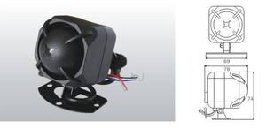 Sirena di Sicurezza Auto Impermeabile a <span class=keywords><strong>2</strong></span> Vie 15W 25W 30W 50W 120W Potente Altoparlante per Veicoli per Sistema di Allarme Auto - Product Image 4