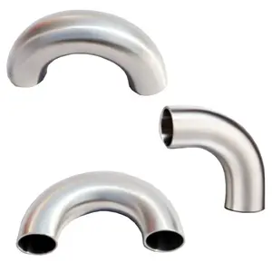 Sanitary SS304 180 Degree elbow tube fitting U Bends