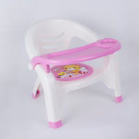 Chaise haute pour bébé, chaise d'alimentation en plastique moderne, ensemble de meubles pour enfants, chambre d'enfant, bon marché, populaire, facile à assembler