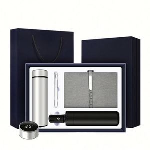 Luxury <b>Doctor</b> Gift Medical Promotional Custom Logo Executive VIP Corporate Gift <b>Set</b> A5 Pu Leather Notebook Card Holder Pen 4in1 - Product Image 1
