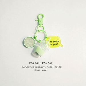 Llavero de moda con diseño de taza de té de perlas y galletas, colgante para mochila, regalo para mujer, accesorios para llaves de coche, llavero - Product Image 4