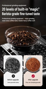 Machine à expresso semi-automatique 1150W, 20 bars, en acier inoxydable, écran tactile, pour usage domestique - Product Image 6