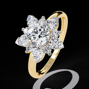 Bague moderne en diamant de laboratoire de 0,60 carat, taille brillant, certifiée IGI, bande en or 10K-18K, bague de fiançailles moderne en provenance d'Inde - Product Image 4