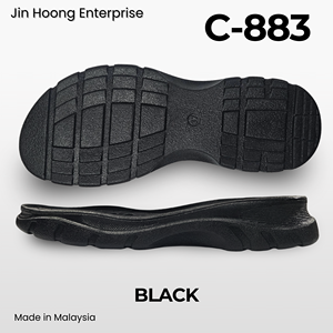 Chaussons en PVC noir pour femmes Jin Hoong [C-883] légers, ultra-légers, semelle extérieure de 38 mm d'épaisseur, durables, antidérapants, résistants à l'eau - Product Image 3