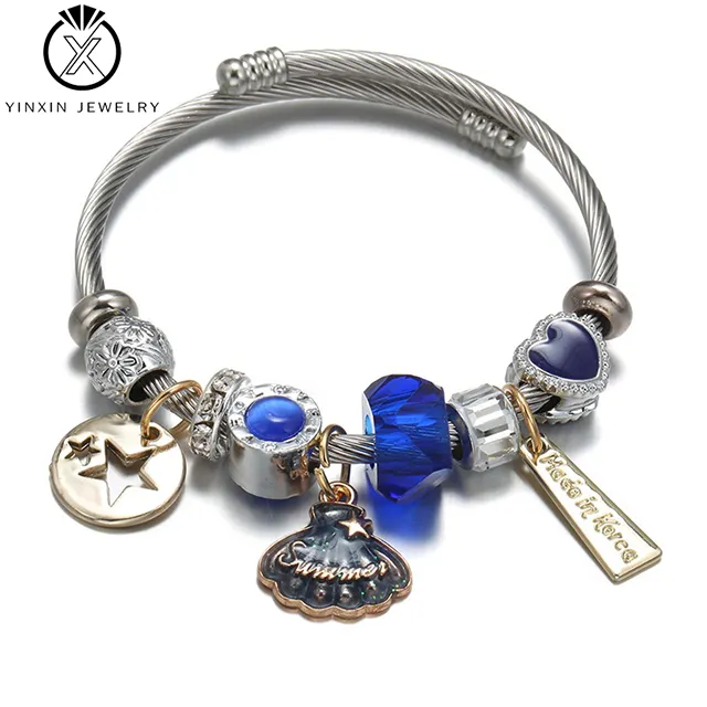 YiXin Fashion Jewelry Shell Bracelet Summer Blue Sea Series Bracelet Men And Women Exquisite Wholesale Jewelry