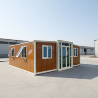 Maison conteneur haut de gamme à deux ailes, finition de luxe, 40 pieds, extensible et pliable, pour usage bureaux, hôtels et décoration intérieure 5