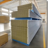 Panneaux sandwich en acier ignifugés pour entrepôts, murs extérieurs de bâtiments industriels, laine de roche/polyuréthane/EPS/PIR