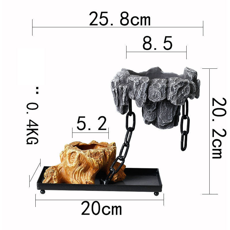 Chaîne en fer Reckwire avec bassin rocaille gris foncé