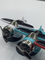 Diffuseur d'arômes solaire pour voiture en forme d'avion - Ventilateur rotatif en silicone pour tableau de bord, décoration et parfum d'ambiance