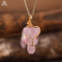 Altın kaplama taş Penis kolye kolye tel sarılmış şifa kristal Phallus el sanatları takı hediye onun için