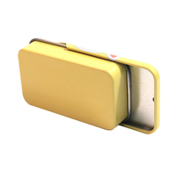 Boîte en métal rectangulaire personnalisée, gaufrée, pour emballage de pommades, rouges à lèvres, bonbons, boîte coulissante, vente en gros, cadeau