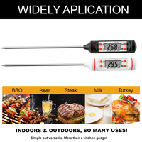 Thermomètre alimentaire numérique à lecture instantanée pour barbecue, viande, lait, eau, outil de cuisson en plastique durable