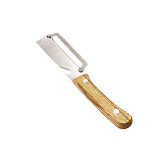 Éplucheur manuel en acier inoxydable avec manche en bois, coupe-échalote multifonctionnel, grattoir 3-en-1 pour pommes <span class=keywords><strong>de</strong></span> <span class=keywords><strong>terre</strong></span> et fruits, pour la cuisine - Product Image 1