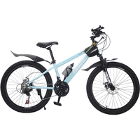 Vélo de montagne à suspension avant 26 pouces, 21 vitesses, frein à disque, cadre en acier, confortable pour la descente, pour adolescents, adultes, hommes, femmes