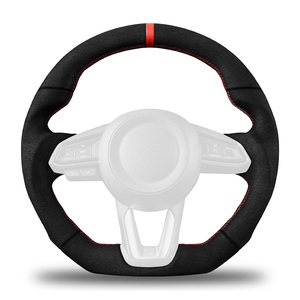 Cubierta duradera de alta calidad para volante de coche, fibra de carbono, soluciones de dirección interiores de coche únicas y elegantes - Product Image 5