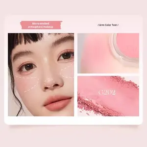 Colorete en Polvo UNNY Club, Maquillaje Natural Transparente Nude, Tono Rojo Solado, Modificación del Tono de Piel, Ambiente Femenino - Product Image 5