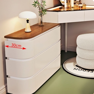 Nuova Toeletta Angolare Moderna in Legno Massello per Piccoli Appartamenti con Specchio Illuminato e Cassetti Integrati per Camera da Letto e Cosmetici - Product Image 5