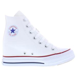 Zapatillas Converse Chuck Taylor All Star Wedge High para Mujer, Blancas, Rojas y Azul Marino, de Lona - Product Image 2