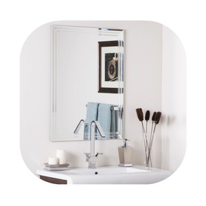 Wholesale Modern Plain Polished Large Frameless Round Rectangular Oval Beveled Bathroom <b>Mirrors</b> for Salon - Product Image 5