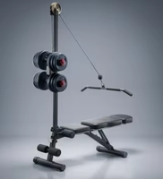 Banc de musculation multifonction réglable et pliable pour abdominaux, presse à poulies et haltères, avec capacité de charge de 1000 kg, équipement de gym