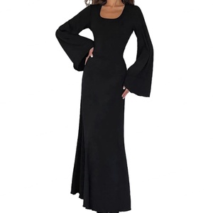 Vente en gros de robes de soirée sexy pour femmes, robes longues élégantes, robes maxi à manches longues de haute qualité, sur mesure OEM - Product Image 4