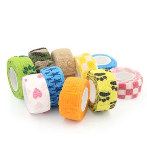 Medical dog cohesive elastic bandage printed pet bandage for horse