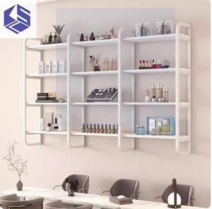 Trực Tuyến Màu Đỏ Treo Tường Lưu Trữ Kệ Vẻ Đẹp Salon Hiển Thị Trường Hợp Cho Mỹ Phẩm Tường Hiển Thị Đứng - Product Image 5