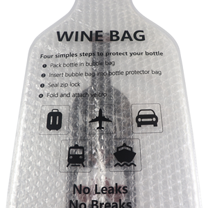 Stoßfeste, Leichte, Wiederverwendbare PVC-Blasentasche als Weinflaschen-Reiseschutz für Flugzeug, Auto und Kreuzfahrt in Frankreich und Cooper <span class=keywords><strong>Hill</strong></span> - Product Image 5