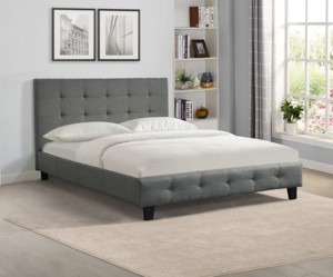 <span class=keywords><strong>Lit</strong></span> moderne rembourré avec tiroirs doubles en bois et sommier à ressorts, livré en un seul colis - Product Image 6