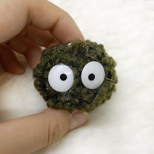 Accessoires de boucle de chaussure en fourrure d'agneau créative avec <span class=keywords><strong>pompon</strong></span> pour le Ramadan et la remise des diplômes, vente en gros, <span class=keywords><strong>bricolage</strong></span>, décoration d'œil mignonne, artisanat - Product Image 4