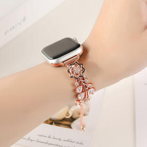 Correa de reloj de lujo transpirable de acero inoxidable para mujer, <span class=keywords><strong>compatible</strong></span> <span class=keywords><strong>con</strong></span> reloj de 38/40/41mm - Product Image 4