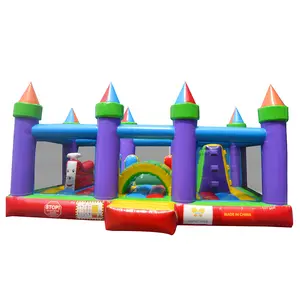 Trampolín inflable para saltar gigante para niños, Combo multicolor, castillo hinchable personalizado, arco