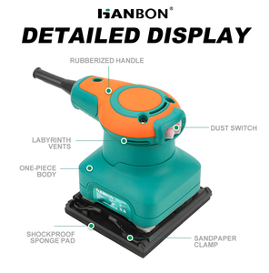 Wholesale Cordless Brushless Orbital 110mm*100mm Palm Portable <b>Polishing</b> Sanding Machine 141701 Palm 141701 - Product Image 5
