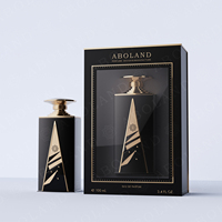 Flacon de parfum de luxe haut de gamme 100 ml, design spécial, vaporisateur, fond épais, flacon vide, logo personnalisé, emballage premium.