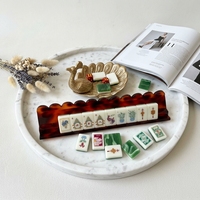 Nouveau jeu de Mahjong américain 2026 en acrylique sculpté Émeraude, très populaire, pour le jeu de table, cadeau, loisirs et divertissement