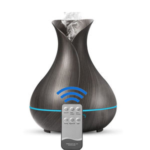 400ml taşınabilir gürültüsüz elektrikli hava uçucu yağ makinesi ahşap Aroma YAYICI uzaktan kumanda ile - Product Image 1