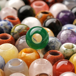 JD GEMS - Cuentas de Piedra Natural de Alta Calidad de 6 mm, 8 mm, 10 mm y 12 mm, Coloridas, Certificadas por CNAS, con Orificio <span class=keywords><strong>Grande</strong></span>, para Joyería, DIY, Pulseras - Product Image 1