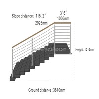 Rampe latérale en acier noir pour balcon et jardin, prix usine EKOO, pour balustrade en acier inoxydable