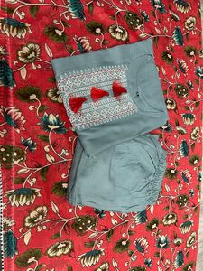 Plazo Kurti Set 3PCs Kurta plazo Set Long Ladies Kurtis para mujeres en la India étnica india ropa de mujer tela de la mejor calidad - Product Image 3