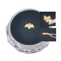 Gemas Dentales de Oro de 18K ZZSU, Joyería de Alta Calidad - Gema Dental con Forma de Serpiente Tigre, Murciélago, Amor, Ojo Turco para Decoración