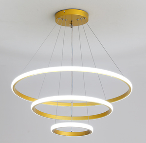 Décoration de maison <span class=keywords><strong>cuisine</strong></span> salle à manger décoratif nordique salon lustre de plafond 3 anneaux Design moderne Led suspension - Product Image 6