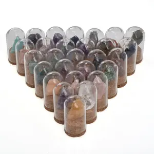 Wholesale Crystal mineral Amethyst Glass display learn to use healing crystal meditation gift Collection of crystal