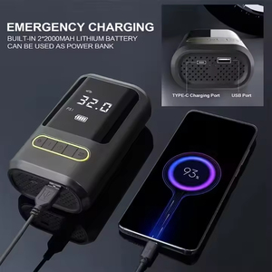 Inflador de Neumáticos Eléctrico Portátil Mini con Carga Inalámbrica, Manómetro de Metal de 120W, 150psi para Automóviles y Bicicletas - Product Image 3