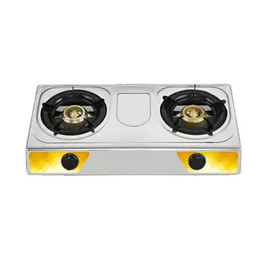 Kenya COC Auto ignition set CKD SKD two burner gas cooker Honeycomb Burner Gas Stove Stainless Steel 2 Burner Cooktops