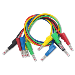 Kosta - Juego de 5 cables de prueba retráctiles de seguridad con conector tipo banana de 4 mm, cables de prueba para multímetro, herramientas de prueba eléctrica, 25/50/100 cm - Product Image 1